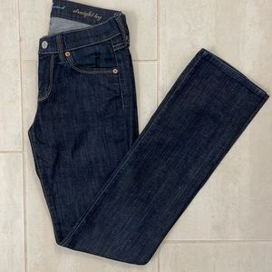 Seven for all Mankind straight-leg jeans.